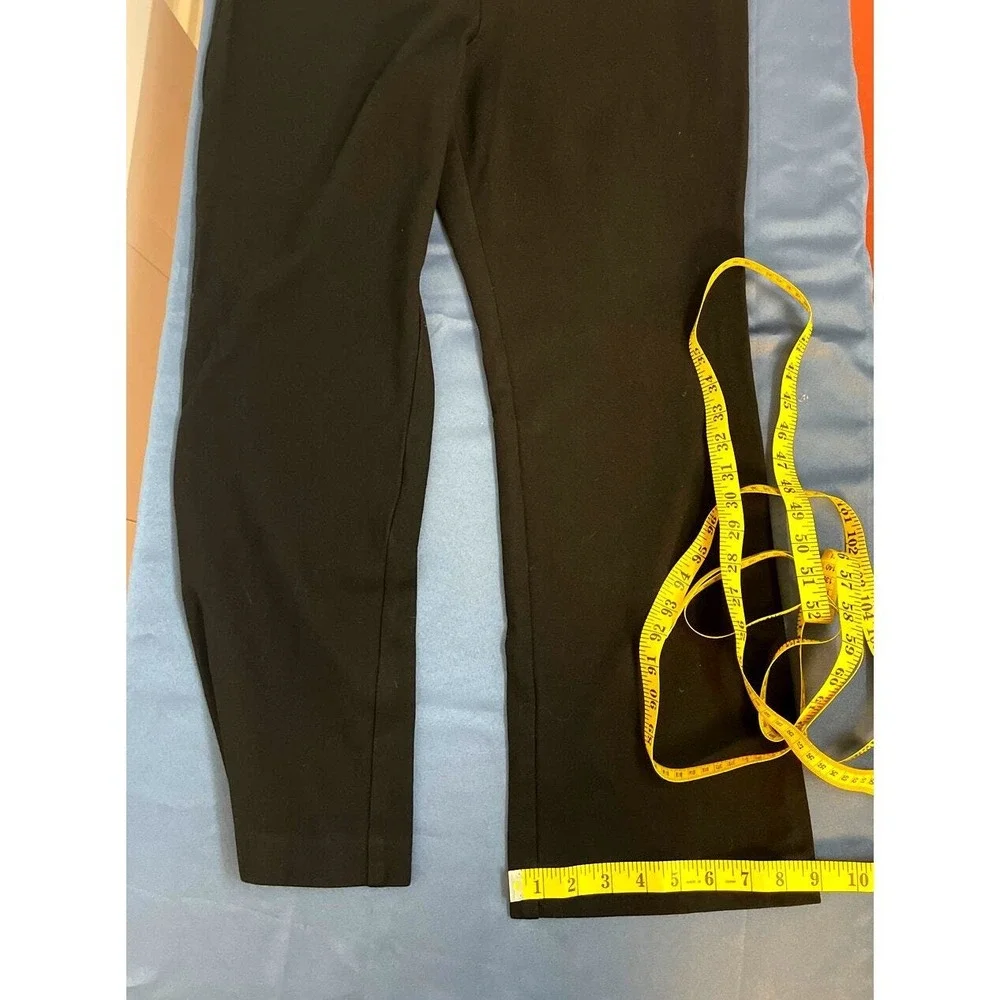 Investment Soft Black Pull On Dress Pants Womens Large‎  Straight Leg Ponte